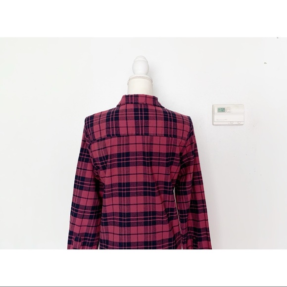 Tailor Vintage Blue Pink Plaid Button Down Shirt Size Large - Picture 5 of 8